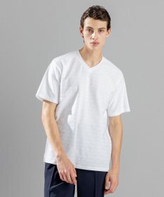 JOSEPH HOMME メランジリップル　Vネックカットソー