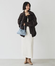 russet レザー巾着ミニショルダーバッグ(CE-1637)