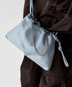 russet レザー巾着ミニショルダーバッグ(CE-1637)