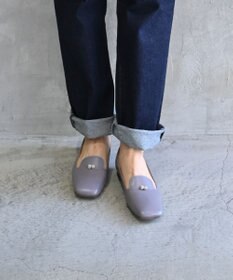 muuc ビーズモチーフのスクエアシューズ