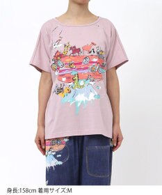 tsumori chisato SLEEP ツモリチサト トップス ルームウエア 4分袖 綿100%(本体) 天竺素材 レディース UTT147 /ワコール