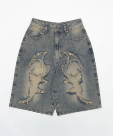 WEGO スーパーバギーフリンジデニムショーツ