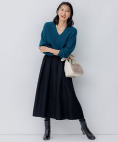 23区 リンクルマトラッセ フレアスカート