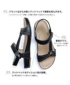 Pointer 天然皮革 本革ストラップサンダル