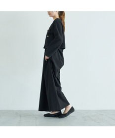 MODE ET JACOMO <carino>スクエアトゥ切り替えデザインフラットパンプス