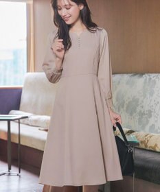 Tiaclasse 【セレモニー・XSサイズ追加・新色追加】ハートネックくるみ釦ワンピース