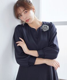 Tiaclasse 【セレモニー・XSサイズ追加・新色追加】ハートネックくるみ釦ワンピース