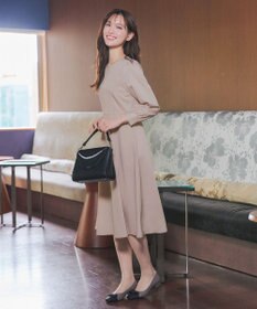 Tiaclasse 【セレモニー・XSサイズ追加・新色追加】ハートネックくるみ釦ワンピース