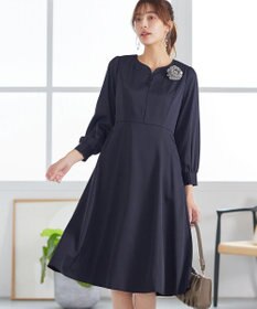 Tiaclasse 【セレモニー・XSサイズ追加・新色追加】ハートネックくるみ釦ワンピース