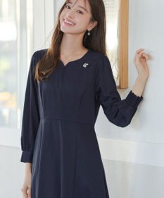 Tiaclasse 【セレモニー・XSサイズ追加・新色追加】ハートネックくるみ釦ワンピース