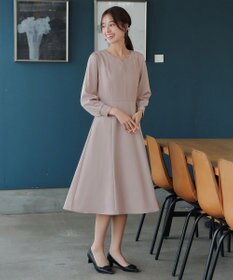 Tiaclasse 【セレモニー・XSサイズ追加・新色追加】ハートネックくるみ釦ワンピース