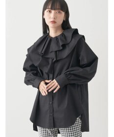 earth music&ecology ラッフルフリルチュニックブラウス