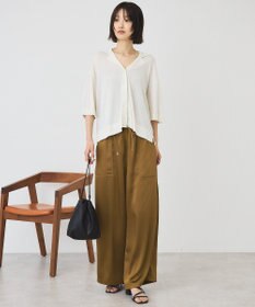 AMERICAN HOLIC 襟付き5分袖ニットカーディガン