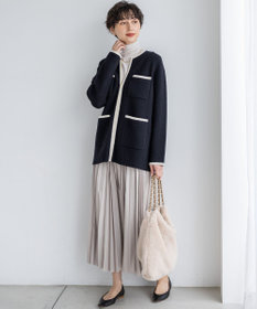 23区 S 【CLASSY.掲載/洗える】スムージーコットン タートルネック ニット