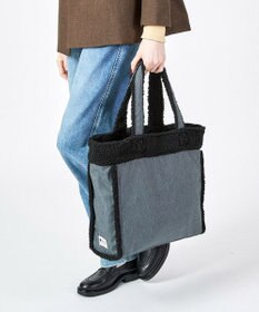 LeSportsac TWO WAY DENIM TOTE/ブラックデニム/ブラックシェルパ