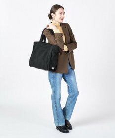 LeSportsac TWO WAY DENIM TOTE/ブラックデニム/ブラックシェルパ