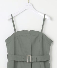 ANY SIS L 【2SET】ビスチェワンピース×シアーラッセルプルオーバーセット