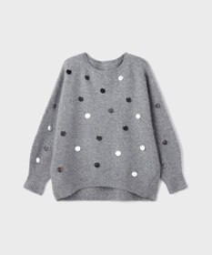 GRACE CONTINENTAL スパンコールニットトップ