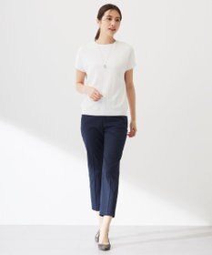 J.PRESS LADIES 【洗える】レーヨンエリートストレッチ フレンチスリーブ ニット