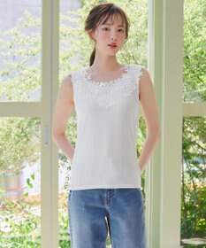 Tiaclasse 【洗える】レースタンクトップ