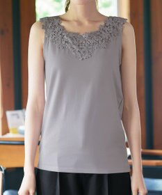 Tiaclasse 【洗える】レースタンクトップ