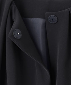 #Newans ＜亀恭子さんコラボ＞取り外し可能ケープ付きペプラムブラウス