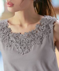 Tiaclasse 【洗える】レースタンクトップ