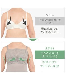 BRADELIS New York 【カヤビューティーラボ / ブラデリス】はくだけ簡単マドレーヌカップ綿混ブラキャミ24 ノンワイヤー 補正 下着 ブラトップ カップ付き