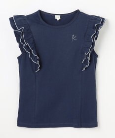 組曲 KIDS 【150-160㎝】 フルールフリルTシャツ