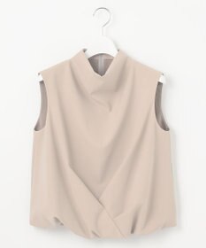 23区 L 【エステータ】コットンダブルクロス ノースリーブブラウス