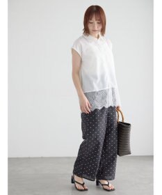 Te chichi レースヘムドッキングシャツ