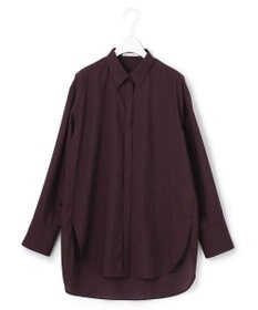 ICB 【洗える】トリアセコットンシアー ロングシャツ