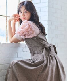 Feroux バッグリボン ジャンパースカート