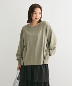 Green Parks グログランテープ配色ドッキングプルオーバー