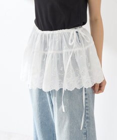 earth music&ecology エンブロイダリー刺繍ラップスカート