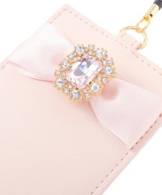 Maison de FLEUR リール付きビジューリボンパスケース