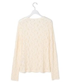 23区 L 【SLOW/一部店舗限定】コットンミックスレース ボトルネックプルオーバー