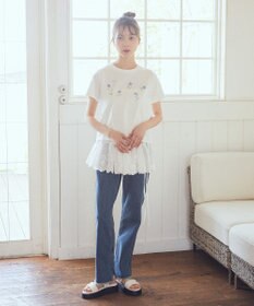 earth music&ecology エンブロイダリー刺繍ラップスカート