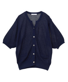 Green Parks スキッパー半袖ニットカーディガン