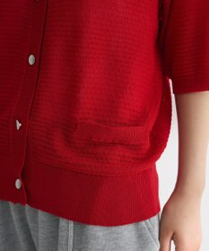 Green Parks スキッパー半袖ニットカーディガン