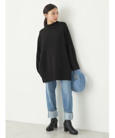 earth music&ecology アンチピリングリブハイネックチュニック