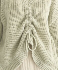 earth music&ecology フロントシャーリングニットプルオーバー