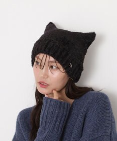 MOONBAT PAUL&JOE ACCESSOIRES(ポール&ジョー)ネコミミ シャギー ニット帽