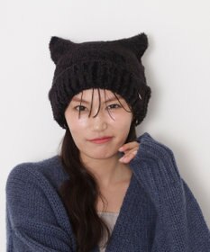 MOONBAT PAUL&JOE ACCESSOIRES(ポール&ジョー)ネコミミ シャギー ニット帽