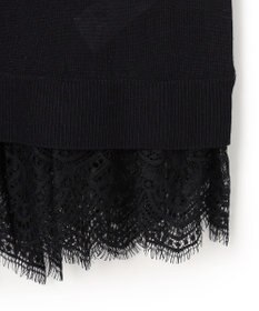 UNFILO レースドッキングニット クルーネック