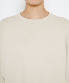 uncrave 【洗える】スムースニット スウェット風プルオーバー（uncrave WHITE）