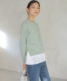 組曲 フリルシャツコンビ ロングTシャツ