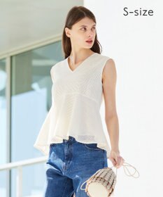 BEIGE， 【S-size】PINE / ペプラムブラウス