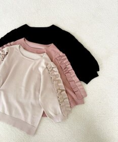 Feroux 【洗える】フリルスリーブニット