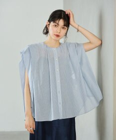 #Newans 【金子綾さんインスタライブご紹介アイテム】マルチストライプノースリーブシャツ